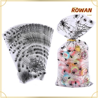 Rowans ถุงพลาสติกใส สําหรับใส่ขนม บิสกิต ตกแต่งปาร์ตี้ฮาโลวีน 50 ชิ้น