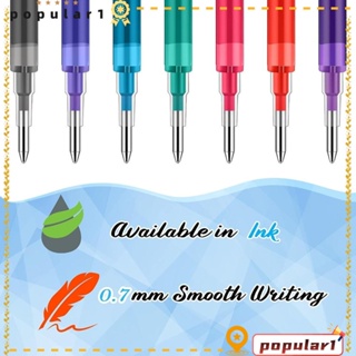 Popular ไส้ปากกาหมึก สีดํา สีฟ้า สําหรับสํานักงาน 7 ชิ้น