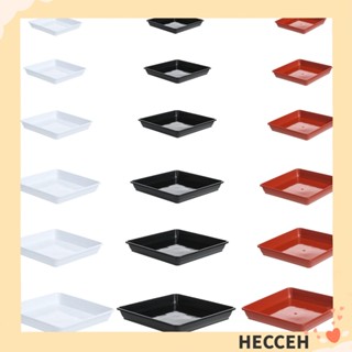 Hecceh จานรองกระถางต้นไม้ พลาสติก ทรงสี่เหลี่ยม ทนทาน 1 ชิ้น
