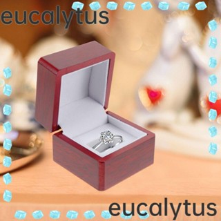 Eucalytus1 กล่องไม้ สีขาว ทนทาน สําหรับใส่เครื่องประดับ แหวน