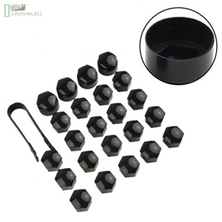 [ISHOWMAL-TH]Wheel Nut Cap Nut Plastic Studs Trims Wheel 24X Black Bolt Cap High Quality-New In 8-