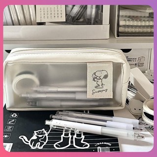 Creative Snoopy Pencil Case กล่องใส่เครื่องเขียนความจุขนาดใหญ่ Pochacco นักเรียนมัธยมต้นโรงเรียนประถม Double Zipper Pencil Case Storage Bag [COD]