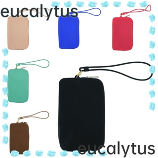 Eucalytus1 กระเป๋าสตางค์ ซิลิโคน ทรงสี่เหลี่ยมผืนผ้า อเนกประสงค์ กันน้ํา ประหยัดพื้นที่ สําหรับผู้หญิง