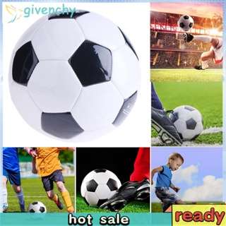 [givenchy1.th] ลูกบอลฟุตบอล หนัง PU นิ่ม สีดํา สีขาว อุปกรณ์เสริม สําหรับฝึกซ้อม NO.3