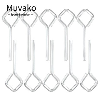 Muvako กุญแจหกเหลี่ยม 10 ชิ้น พร้อมประแจอัลเลน สีเงิน มาตรฐาน 5/32 นิ้ว สําหรับบาร์ดัน