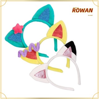 Rowans ที่คาดผม หูแมวน่ารัก เครื่องประดับ สําหรับปาร์ตี้ฮาโลวีน