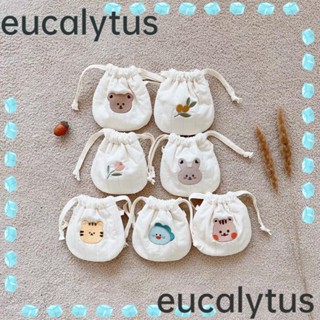 Eucalytus1 กระเป๋าสะพายไหล่ กระเป๋าใส่เหรียญ ขนาดเล็ก ลายหมี สําหรับเด็ก