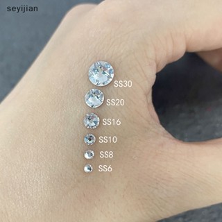 【Syj】พลอยเทียม แก้วแชมเปญ สีขาว สําหรับตกแต่งเล็บ DIY TH