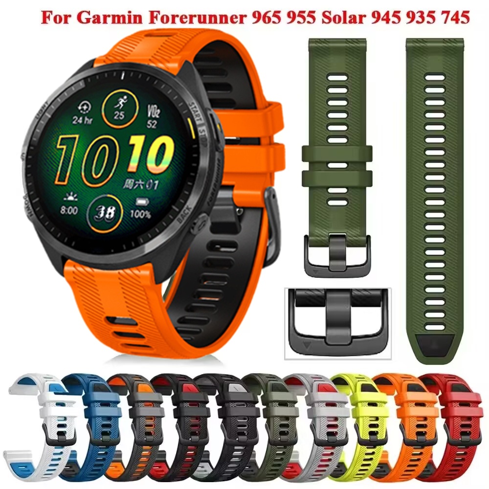 สายนาฬิกาข้อมือซิลิโคน สําหรับ Garmin Forerunner 965 955Solar Forerunner945 935 Forerunner745 Xt Des