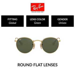 Ray-ban โลหะกลมแบน | Rb3447n 1 แว่นตากันแดด ขนาด 53 มม. สําหรับ Unisex JHYX