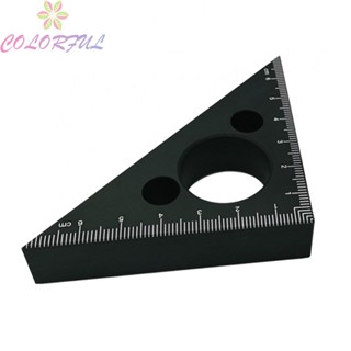 【COLORFUL】Ruler Angle Ruler Frosted Gauge Tool Right Angle Triangle 45/90 Degree