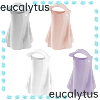 Eucalytus1 หมวกบักเก็ต ผ้าพันคอ ผ้าสักหลาด ป้องกันคอ เหมาะกับฤดูร้อน สําหรับขี่จักรยาน 1 ชิ้น