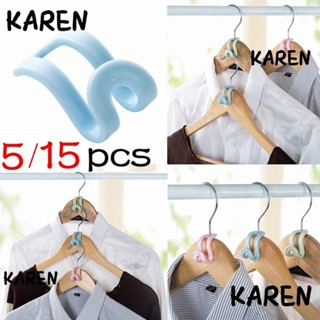 Karen ตะขอแขวนเสื้อผ้า กันลื่น ใช้ในบ้าน และที่อยู่อาศัย 5 15 ชิ้น