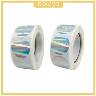 [Kokiya] สติกเกอร์ฉลาก 1 นิ้ว 500 ชิ้น สําหรับตกแต่งซองจดหมาย งานแต่งงาน ครบรอบ