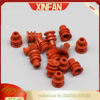 Xinfan 0064 ยางซีลเชื่อมต่อสายไฟ สีแดง กันน้ํา สําหรับเชื่อมต่อรถยนต์ 3.5 มม.