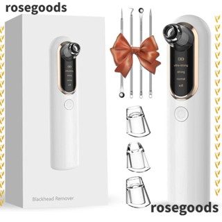 Rosegoods1 เครื่องมือกําจัดสิวหัวดํา เครื่องมือดูแลผิวอย่างอ่อนโยนและมีประสิทธิภาพ เครื่องมือความงาม ทําความสะอาดรูขุมขน