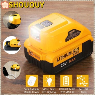 Shououy อะแดปเตอร์ชาร์จแบตเตอรี่ Li-ion แบบพกพา สําหรับแบตเตอรี่ Dewalt 18V-20V Li-ion