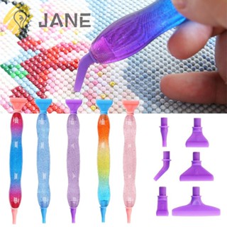 Jane ปากกาปักครอสสติตช์เพชร เรซิ่น หลายแผ่น DIY พร้อมด้าย แบบเปลี่ยน สําหรับตกแต่งเล็บ