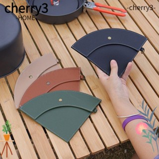 Cherry3 ถุงกระดาษกรองกาแฟ หนัง PU กันน้ํา น้ําหนักเบา แบบพกพา สีพื้น สําหรับกลางแจ้ง