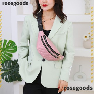 Rosegoods1 กระเป๋า Fanny, กระเป๋าคาดเอว กันน้ํา เคลื่อนไหว, แฟชั่น ตาหมากรุก กระเป๋าถือผู้ชาย ผู้หญิง