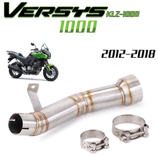 ท่อไอเสียสเตนเลส แบบสวม สําหรับรถจักรยานยนต์ Kawasaki Versys 1000 KLZ1000 2012-2018