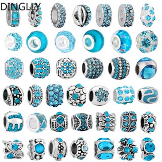 Dinglly ลูกปัดคริสตัล พลอยเทียม ทรงกลม สําหรับทําเครื่องประดับ Diy