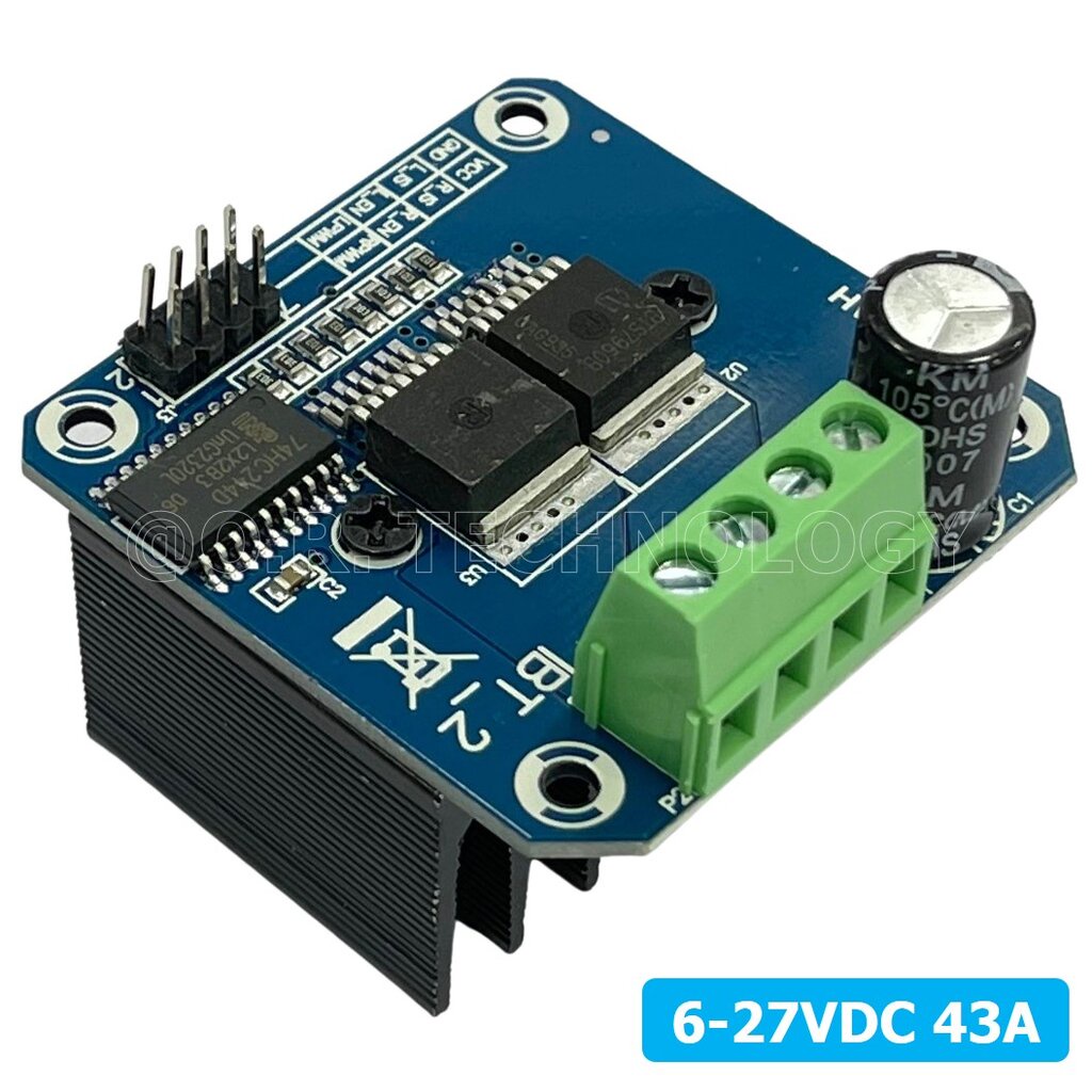 (1ชิ้น) NA105 โมดูลขับมอเตอร์ 6-27VDC 43A High Power Motor Driver BTS7960 ไดร์ฟมอเตอร์ กระแสสูง รูปที่ 7