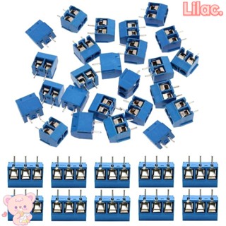 Lilac ขั้วต่อสกรู Pcb 5 มม. สีฟ้า 2 Pin และ 3 Pin 50 X 2 Pin 60 ชิ้น