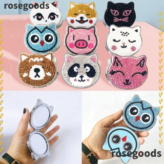 Rosegoods1 ชุดปักครอสติชคริสตัล รูปแมว สองด้าน ขนาดเล็ก สําหรับตกแต่งบ้าน DIY