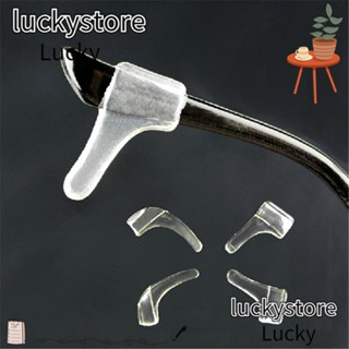 Lucky 10 คู่ ตะขอเกี่ยวหู ปลายแก้ว อุปกรณ์เสริม ที่ใส่แว่นตา ซิลิโคน