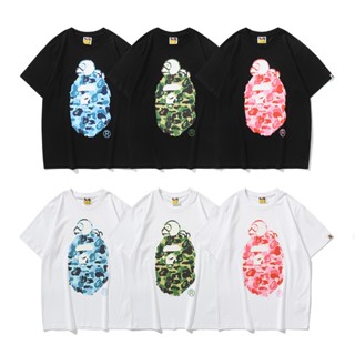 เสื้อยืด พิมพ์ลายการ์ตูนลิง Bape Lazy Boy สําหรับเด็กผู้ชาย