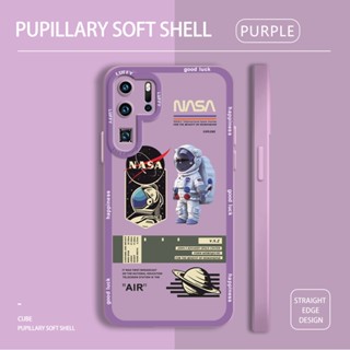 สําหรับ Huawei P30 Pro P40 Lite 4G 5G Mate 20 Pro เคสโทรศัพท์ซิลิโคน TPU แบบนิ่ม ลายการ์ตูนนักบินอวกาศ NASA กันกระแทก