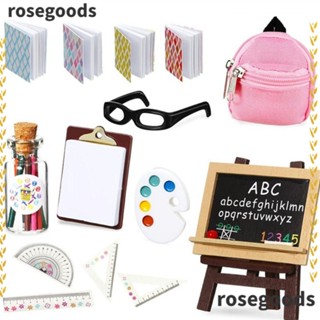 Rosegoods1 โมเดลหนังสือ ดินสอ เกมแต่งตัว เปลี่ยนของเล่น สําหรับตุ๊กตา 1 ชุด