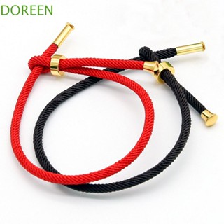 Doreen สร้อยข้อมือคู่ ของขวัญ เชือกมิลาน ปรับได้ ผู้ชาย สีพื้น เชือกทอ เข็มขัด