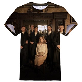 เสื้อยืด พิมพ์ลาย Peaky Blinders Tv Series Streetwear สไตล์สปอร์ต สําหรับผู้ชาย