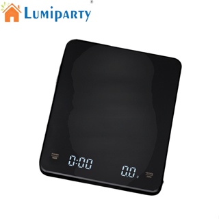 Lumiparty เครื่องชั่งน้ําหนักกาแฟดิจิทัล หน้าจอ Led 3 กก. 0.1 กรัม ความจุแบตเตอรี่ 400mah ชาร์จ Usb สําหรับชงกาแฟเอสเปรสโซ่