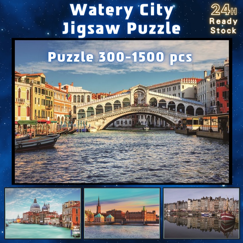 📣พร้อมส่ง📣【Watery City】jigsaw puzzle-จิ๊กซอว์-300-1000-ชิ้น- ชิ้นของเด็ก จิ๊กซอว์ไม้ 1000 ชิ้น จิ๊กซอว์ 1000 ชิ้นสำหรับผู้ใหญ่ จิ๊กซอ จิ๊กซอว์ 500 ชิ้น🧩3 จิ๊กซอว์ 1000 ชิ้น สำหรับ ผู้ใหญ่ ตัวต่อจิ๊กซอว์ จิ๊กซอว์ การ์ตูน