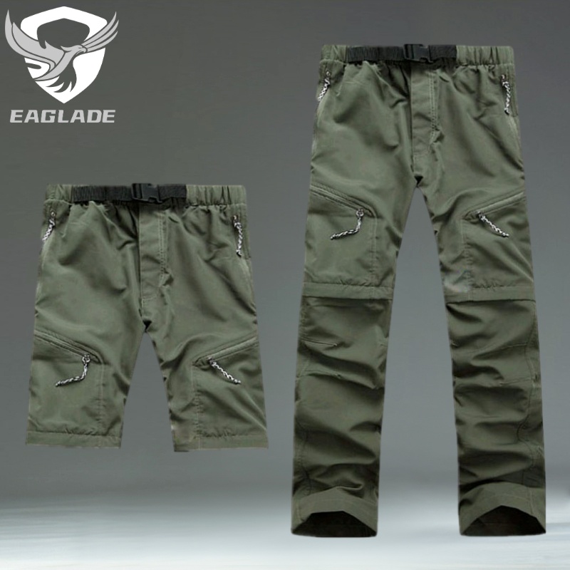 Eaglade กางเกงยุทธวิธีคาร์โก้ เดินป่า ขี่จักรยาน ตกปลา กันน้ำ HT70H สีเขียว