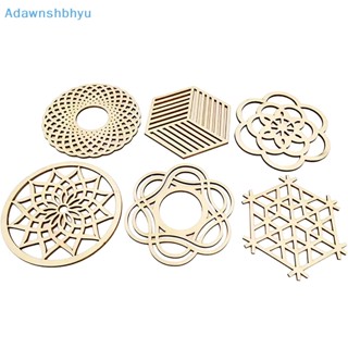 Adhyu Flower Of Life แผ่นรองแก้วกาแฟ ชา ทรงกลม แกะสลัก สําหรับตกแต่งโต๊ะ TH