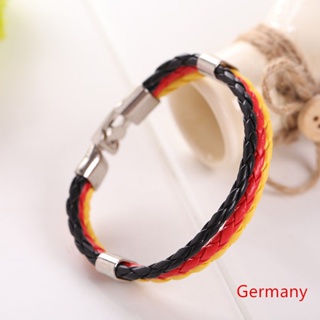 World Cup FIFA Soccer Fans National Flag Color Unisex Leather Bracelet 8" WKCA COD YM Clearance sale