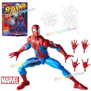 - Jn - Marvel Legends Retro Spider Man Action Figures Comic Retro Web Spider Man ของเล่นสะสมโมเดลสําหรับนักสะสม