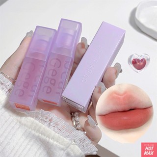 Gege Bear 8 สี Velvet Lip Glaze Matte Mirror Matte Non-stick Cup ลิปสติกติดทนไม่เลอะเทอะ [hotmax]