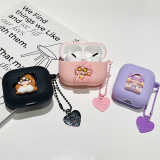 เคสหูฟังซิลิโคน ลายการ์ตูนผู้หญิงน่ารัก สไตล์เกาหลี สําหรับ AirPods pro 2 airpod 3 AirPods 2