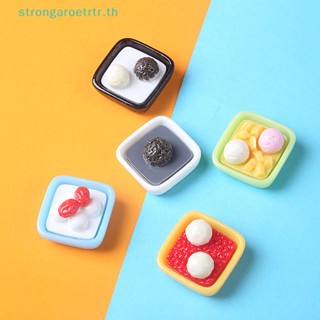 Strongaroetrtr โมเดลเค้ก ขนมหวานจําลอง 1/12 อุปกรณ์เสริม สําหรับตกแต่งบ้านตุ๊กตา 5 ชิ้น