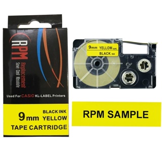 RPM เทปพิมพ์อักษร 9 มม. อักษรดำพื้นเหลือง   XRA-9YW1