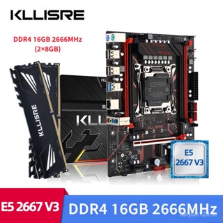 Kllisre LGA 2011-3 ชุดเมนบอร์ด xeon x99 E5 2667 V3 CPU X 8GB =16GB 2666MHz DDR4 2 ชิ้น