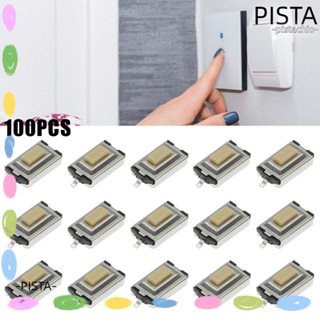 Pista สวิตช์สัมผัส ไมโครสวิตช์ ทนอุณหภูมิ สีขาว 2Pin 100 ชิ้น