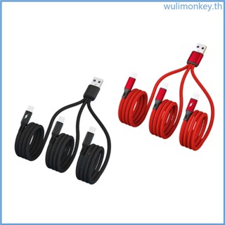 Wu 3 in 1 สายเคเบิล USB เป็นตัวเชื่อมต่อพาวเวอร์ซัพพลาย Type-C 3 ชิ้น