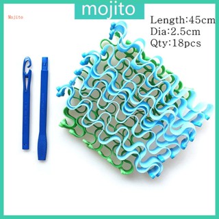 Mojito 18 ชิ้น 1 ชุด ผม DIY เมจิก ลอน เกลียว ริงเล็ต ลูกกลิ้ง เครื่องมือดัดผมยาว Wa