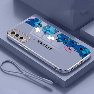 เคสโทรศัพท์มือถือ กันกระแทก ลายการ์ตูน Stitch พร้อมสายคล้อง สําหรับ VIVO V2043 V2032 V2026 V2029 V2027 V2052 V2038 V2042 V2054 V2037 V2048